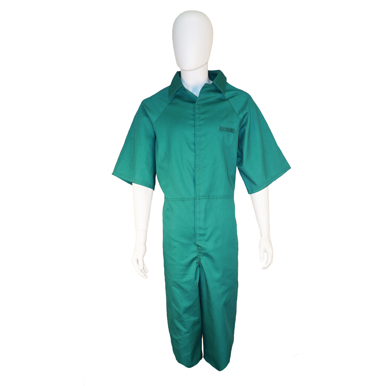 Twill Inmate Jumpsuit with Hook and Loop Closure, No Pockets